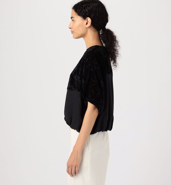 Ballsey「ベルベットコンビ Tブラウス」|シャツ・ブラウス|