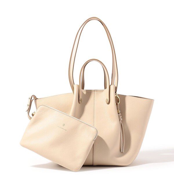 TOMORROWLAND GOODS「Atelier TOMORROWLAND SHELL バッグ」|ハンドバッグ|41 ライトベージュ