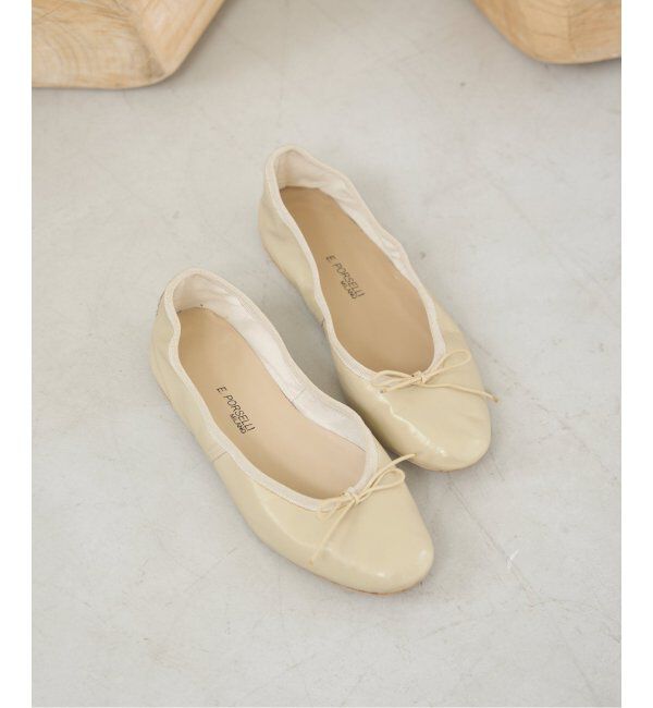 IENA「PORSELLI/ポルセリ 別注 SOLID BALLET バレエシューズ」|バレエシューズ|ナチュラル