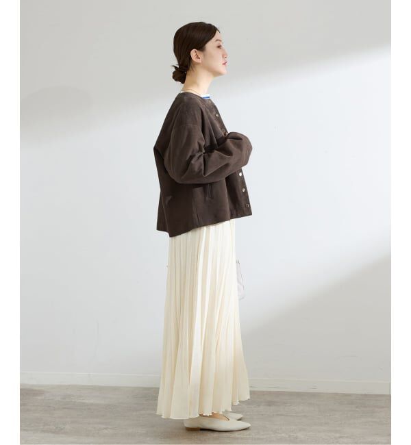 IENA「ラムスエードブルゾン」|ライダースジャケット|