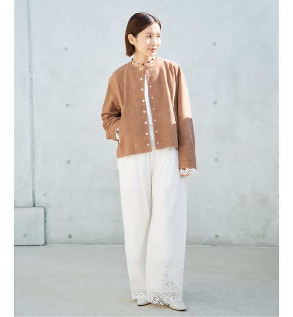 IENA「ラムスエードブルゾン」|ライダースジャケット|