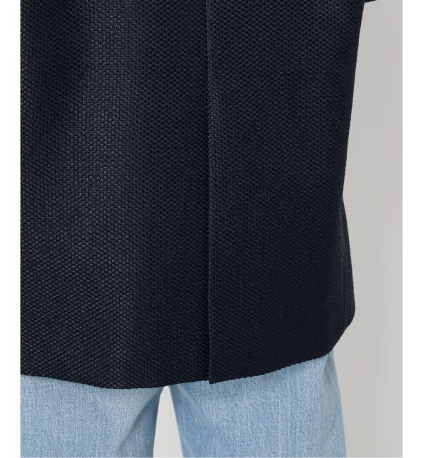 IENA「&NAVY ツィーディーダブルジャケット」|ノーカラージャケット|
