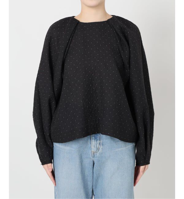 IENA「&NAVY オーガンジージャガードタックブラウス」|シャツ・ブラウス|