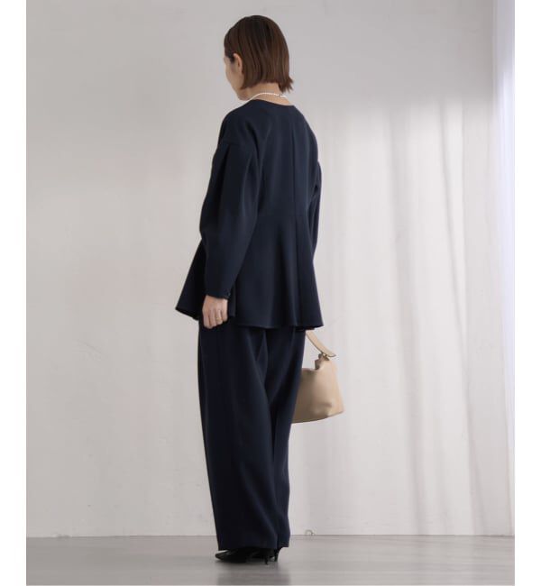 IENA「&NAVY ジョーゼットペプラムブラウス」|シャツ・ブラウス|