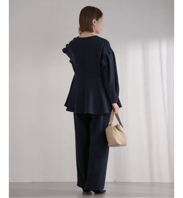 IENA「&NAVY ジョーゼットペプラムブラウス」|シャツ・ブラウス|