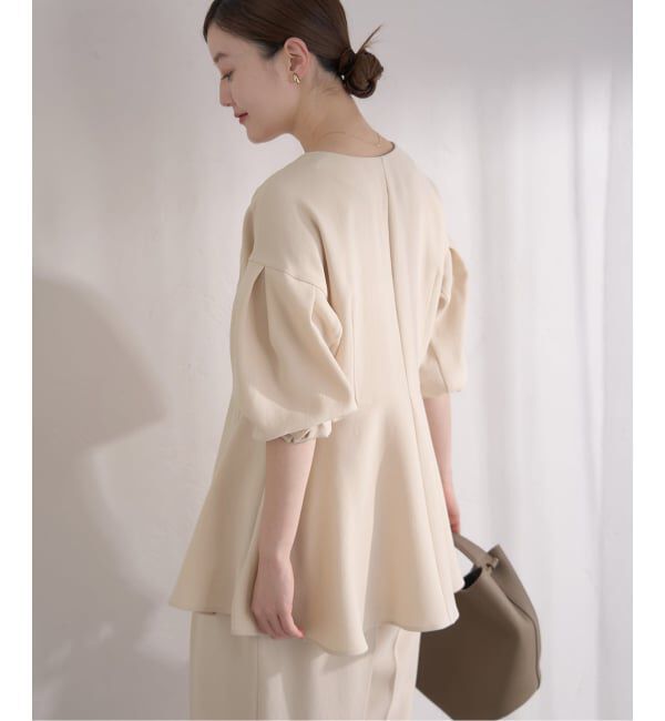 IENA「&NAVY ジョーゼットペプラムブラウス」|シャツ・ブラウス|