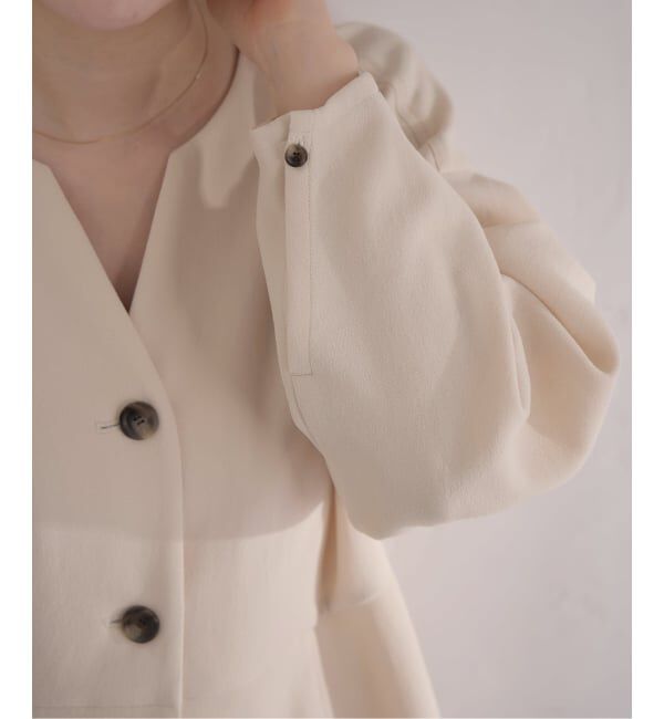 IENA「&NAVY ジョーゼットペプラムブラウス」|シャツ・ブラウス|