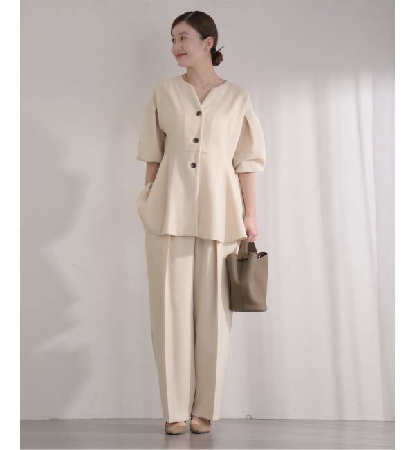 IENA「&NAVY ジョーゼットペプラムブラウス」|シャツ・ブラウス|