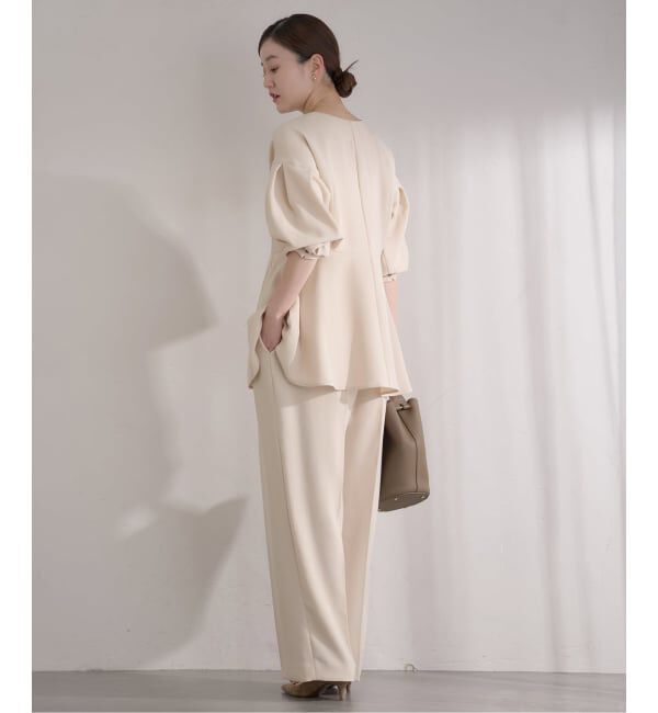 IENA「&NAVY ジョーゼットペプラムブラウス」|シャツ・ブラウス|