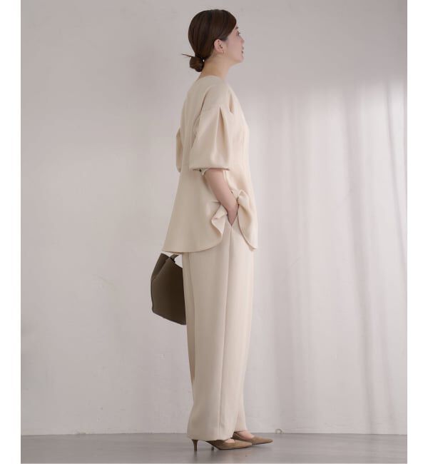 IENA「&NAVY ジョーゼットペプラムブラウス」|シャツ・ブラウス|