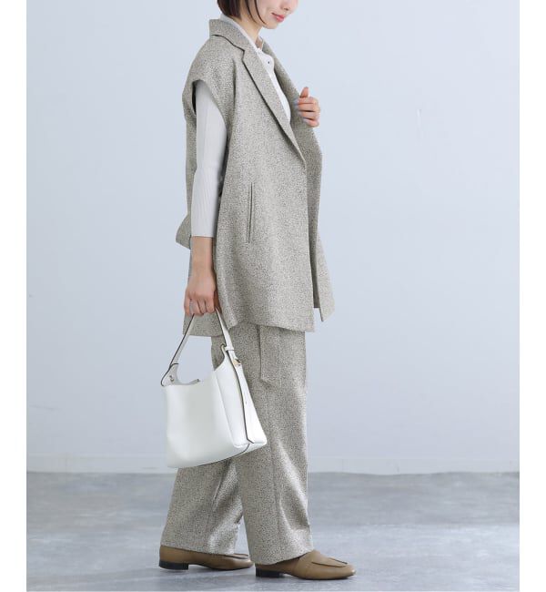 IENA「&NAVY ツイーディーパンツ」|スラックス|