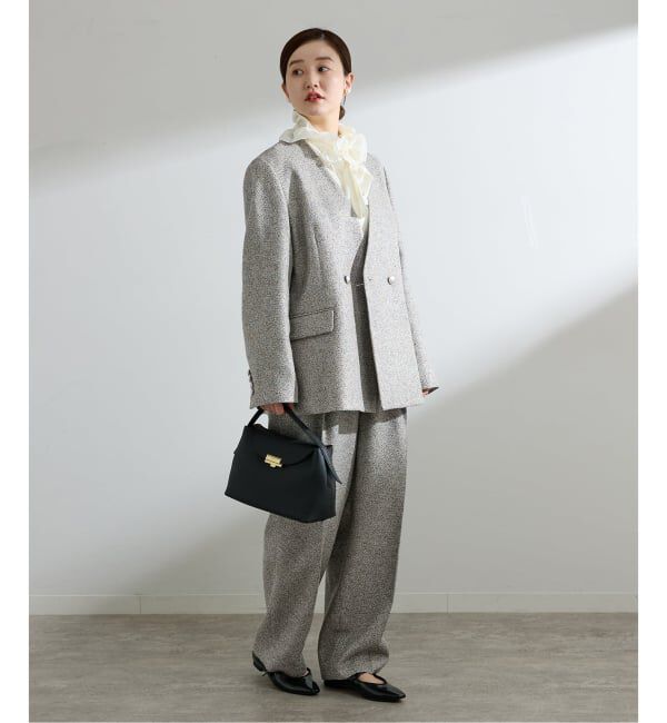 IENA「&NAVY ツイーディーパンツ」|スラックス|