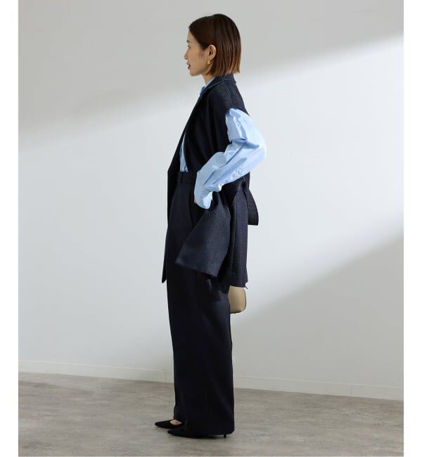 IENA「&NAVY ツイーディーパンツ」|スラックス|