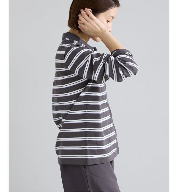 IENA「襟付きボーダーニット」|ニット・セーター|