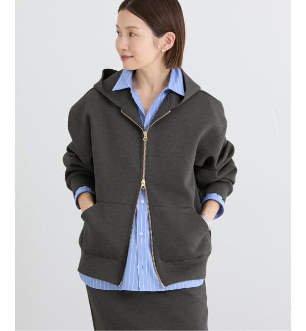 IENA「《セットアップ対応/予約》ダンボールニットフーディ」|パーカー|