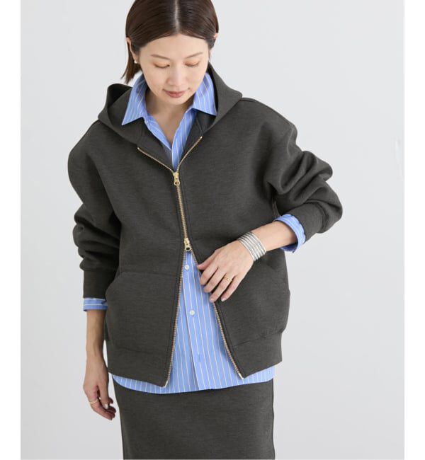 IENA「《セットアップ対応/予約》ダンボールニットフーディ」|パーカー|