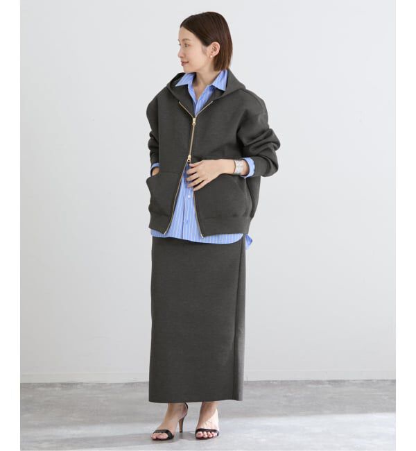 IENA「《セットアップ対応/予約》ダンボールニットフーディ」|パーカー|