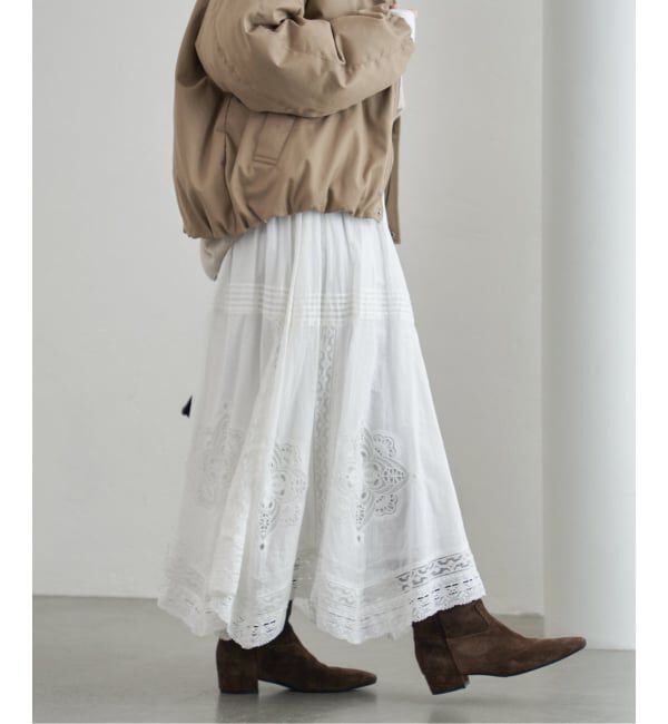 IENA「《追加4予約》コットンレーススカート」|スカート|