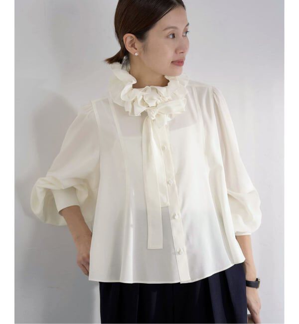 IENA「《追加予約》&NAVYシアーボウタイブラウス」|シャツ・ブラウス|