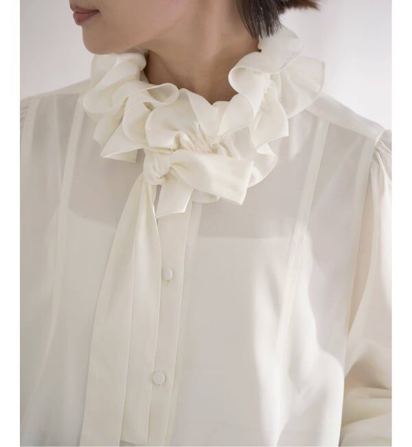 IENA「《追加予約》&NAVYシアーボウタイブラウス」|シャツ・ブラウス|