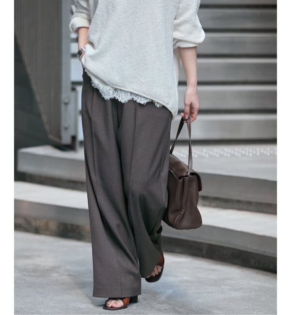 JOURNAL STANDARD「《追加4》ライクストレッチスラックス」|スラックス|グレー