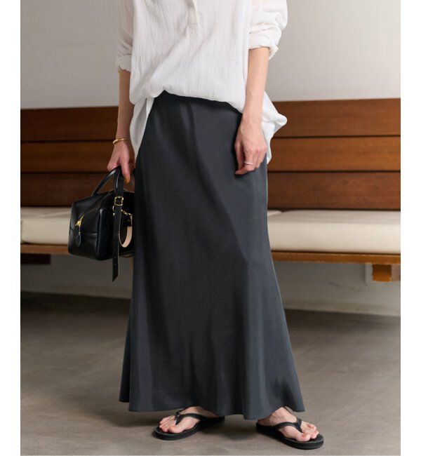 FRAMeWORK「キュプラツイルバイアススカート」|スカート|
