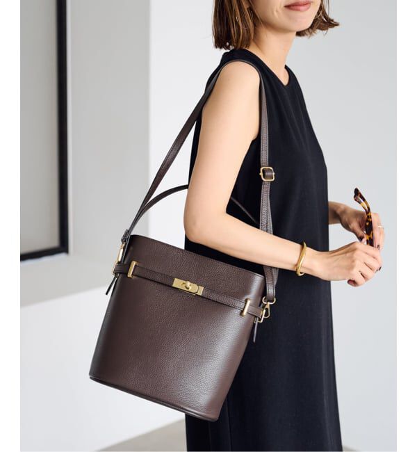 FRAMeWORK「AULENTTI/オウレンティワンハンドル金具付きbasketバック」|ハンドバッグ|