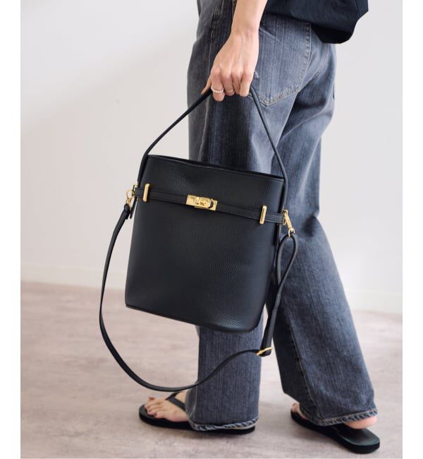 FRAMeWORK「AULENTTI/オウレンティワンハンドル金具付きbasketバック」|ハンドバッグ|