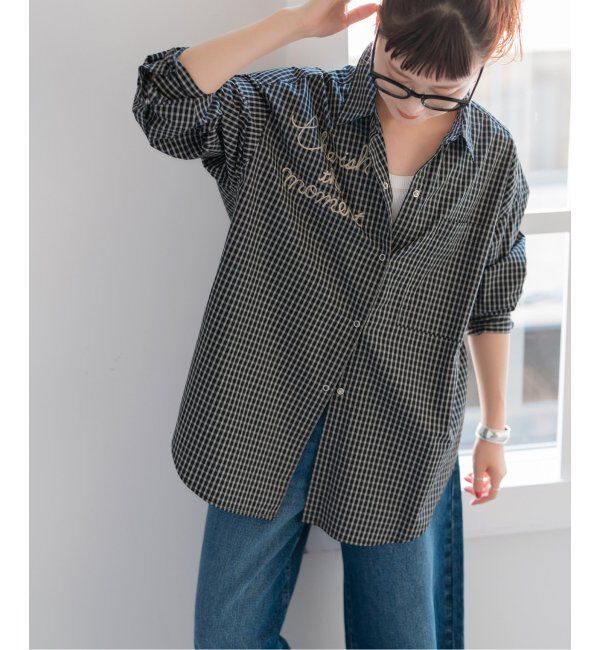 Spick and Span「刺繍オーバーシャツ」|シャツ・ブラウス|