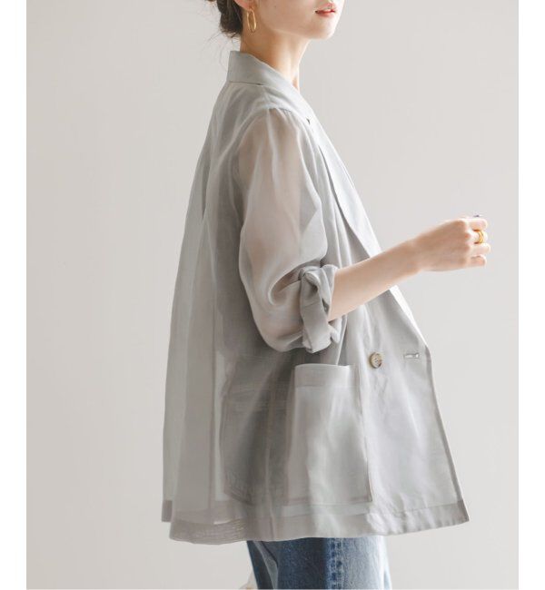 NOBLE「《追加》ソフトオーガンジーシアージャケット 3」|テーラードジャケット|