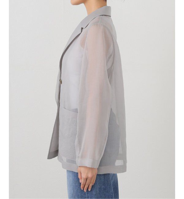 NOBLE「《追加》ソフトオーガンジーシアージャケット 3」|テーラードジャケット|