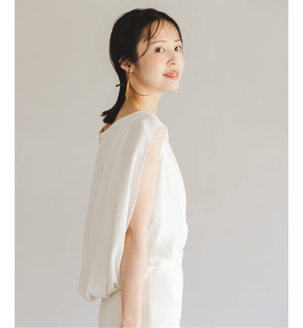 NOBLE「《WEB限定追加》【洗える】バルーンケープブラウス」|シャツ・ブラウス|