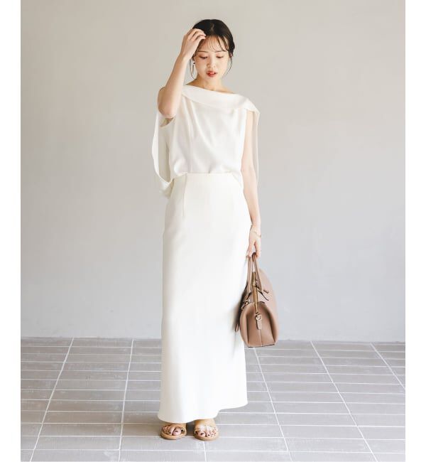 NOBLE「《WEB限定追加》【洗える】バルーンケープブラウス」|シャツ・ブラウス|