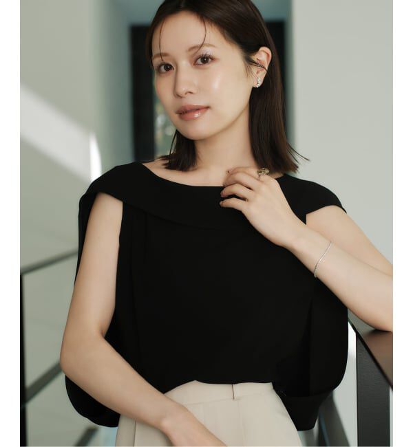 NOBLE「《WEB限定追加》【洗える】バルーンケープブラウス」|シャツ・ブラウス|