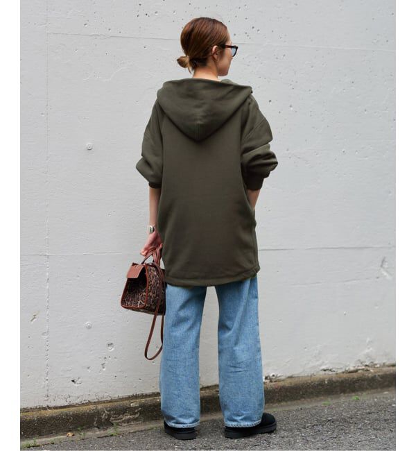 FRAMeWORK「Champion 別注REVERSE WEAVE11.5OZフードハーフジップドロストプルオーバー」|スウェット・ジャージ|