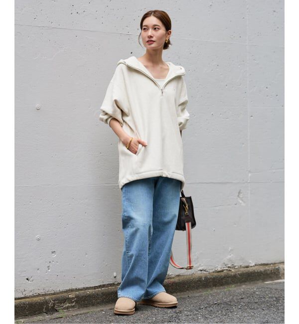 FRAMeWORK「Champion 別注REVERSE WEAVE11.5OZフードハーフジップドロストプルオーバー」|スウェット・ジャージ|