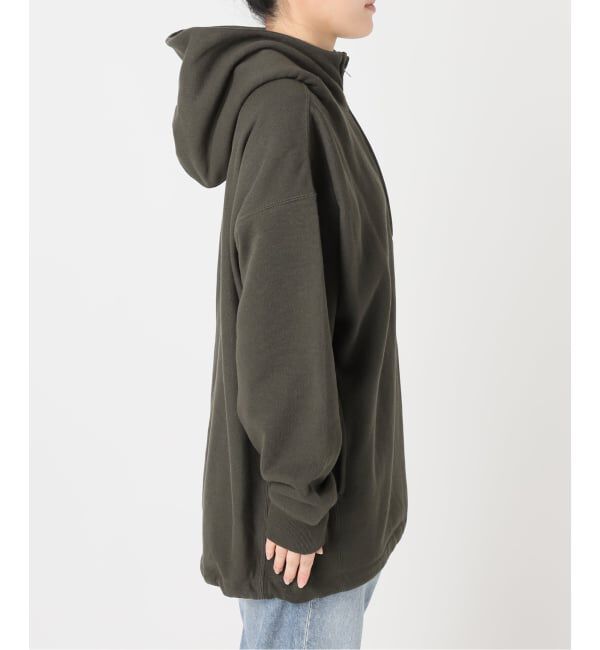 FRAMeWORK「Champion 別注REVERSE WEAVE11.5OZフードハーフジップドロストプルオーバー」|スウェット・ジャージ|