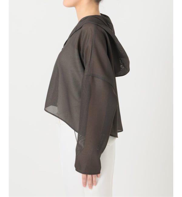 NOBLE「《追加》ブリーズメッシュショートフードブラウス」|シャツ・ブラウス|