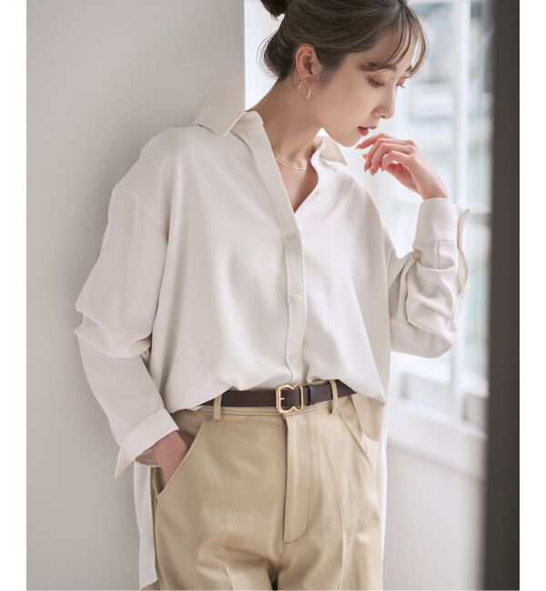 NOBLE「《追加》シーズンカラープレーンシャツ」|シャツ・ブラウス|ホワイト