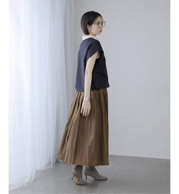 「【洗える】タフタプリーツスカート」|スカート|