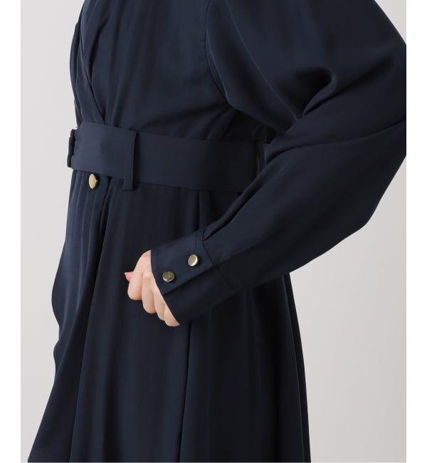  「【洗える】カシュクールシャツワンピース」|ワンピース|