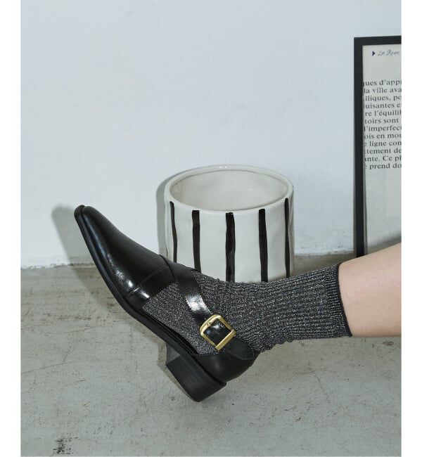 GRISE「GRISE3cmクロスストラップマニッシュ」|ローファー|