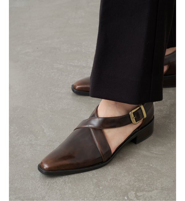 GRISE「GRISE3cmクロスストラップマニッシュ」|ローファー|