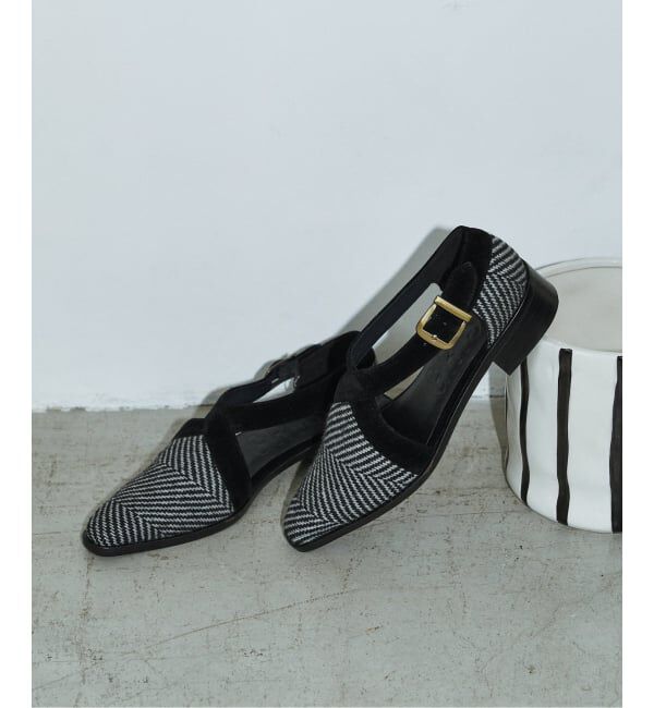 GRISE「GRISE3cmクロスストラップマニッシュ」|ローファー|ホワイト A