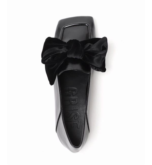 GRISE「GRISEワイドスクエアビッグリボンローファー」|ローファー|