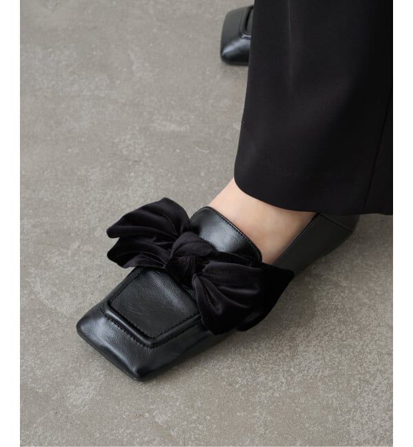 GRISE「GRISEワイドスクエアビッグリボンローファー」|ローファー|