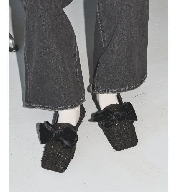 GRISE「GRISEワイドスクエアビッグリボンローファー」|ローファー|