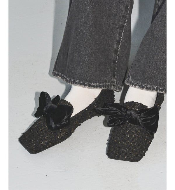 GRISE「GRISEワイドスクエアビッグリボンローファー」|ローファー|