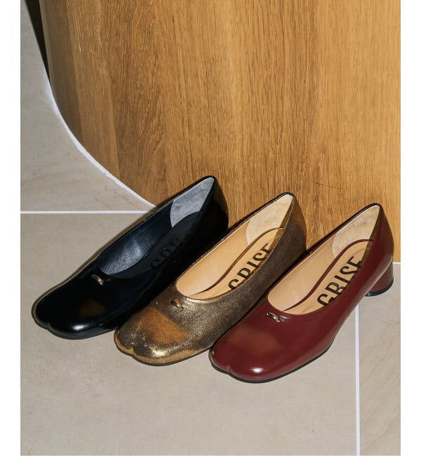 GRISE「GRISE3cmレザーCURVYバレリーナ」|バレエシューズ|