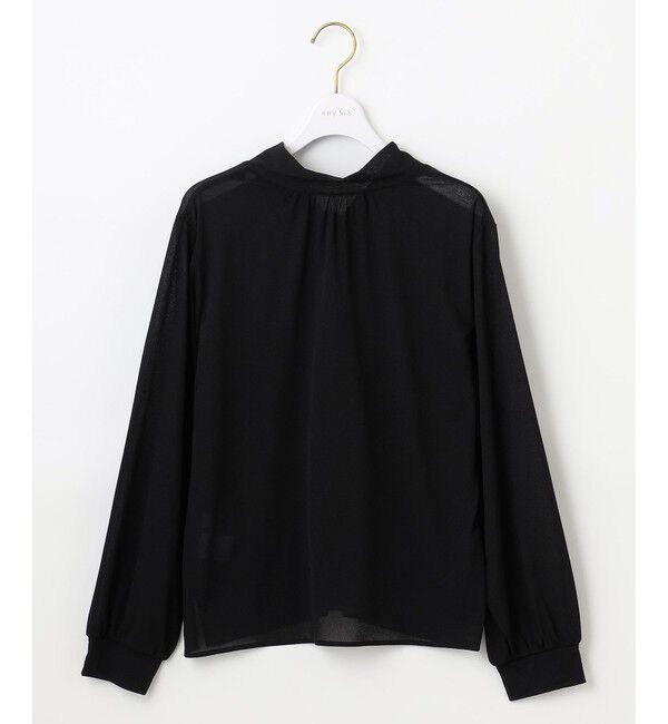 ANY SIS「【前後着用可能】シアー2WAYボウタイ プルオーバー」|シャツ・ブラウス|